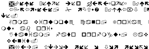 Так выглядит текст в шрифте Symbol Accentuated, если файл шрифта не установлен.